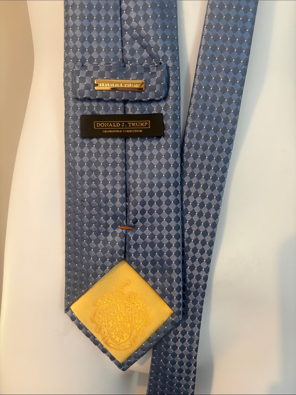 Donald J. Trump Blue Geometric Silk Tie